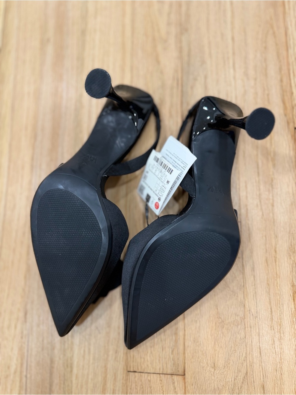 Pointed Slingback Heels with Layered Floral Appliqué - Picture 6 of 12